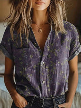Marion | Floral Short Sleeve Blouse