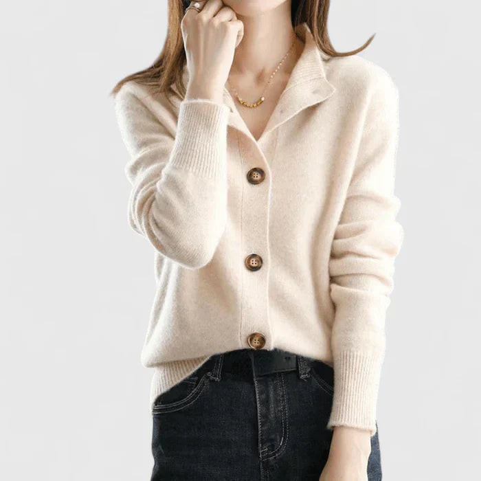 Adele | Refined Collared Cardigan