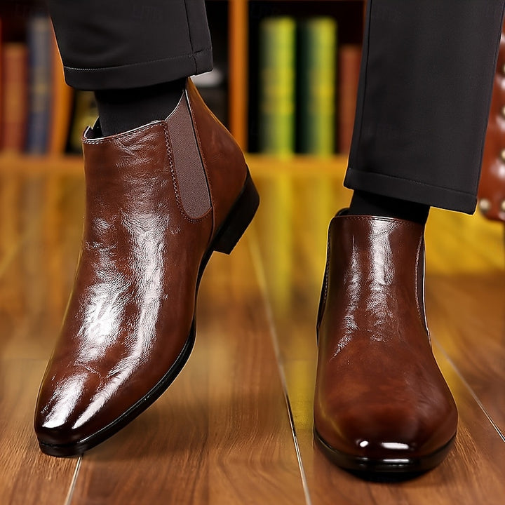 Emory | Polished Ankle Chelsea Boots