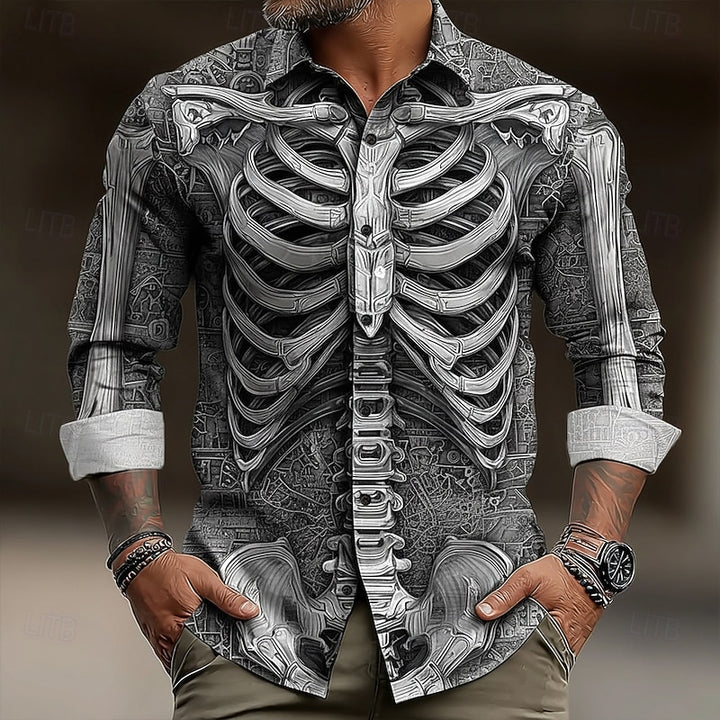 Ambrose | Halloween Skeleton Button-Up Shirt