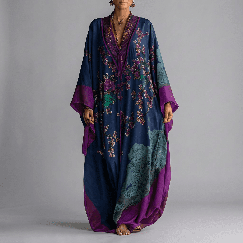 Valerie | Blossom Batwing Sleeve Maxi Dress