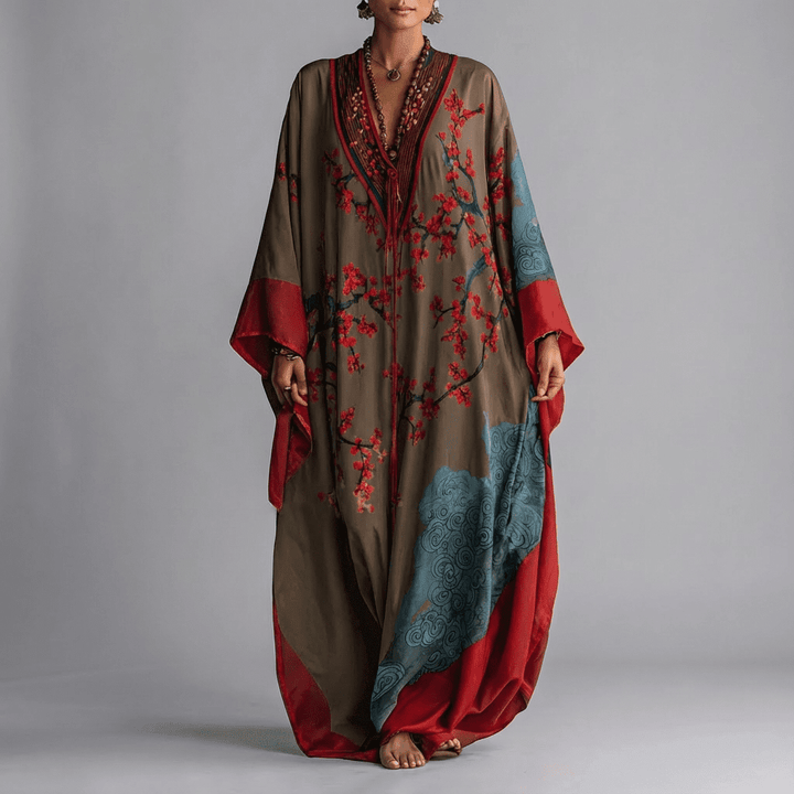 Valerie | Blossom Batwing Sleeve Maxi Dress