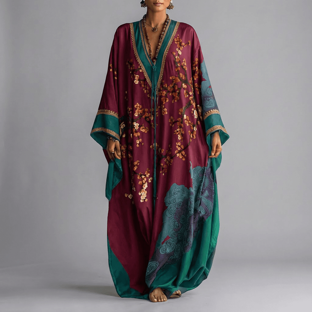 Valerie | Blossom Batwing Sleeve Maxi Dress