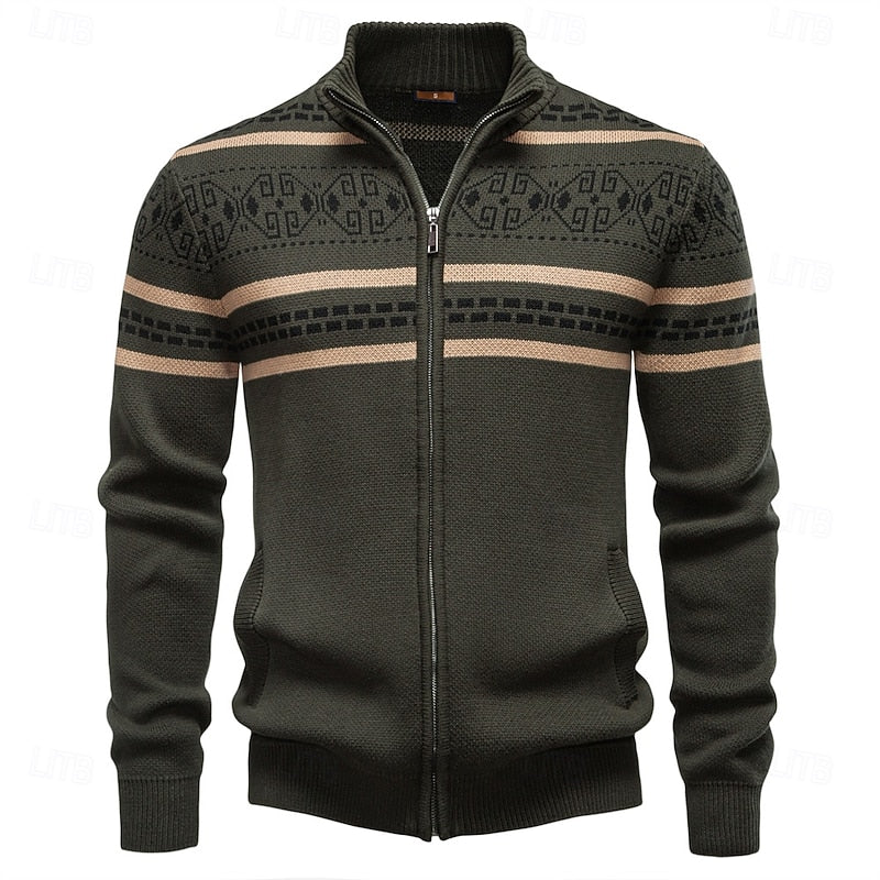 Fraser | Fair Isle Zip-Up Christmas Cardigan