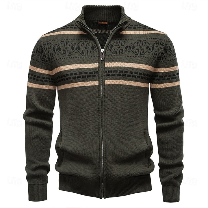 Fraser | Fair Isle Zip-Up Christmas Cardigan