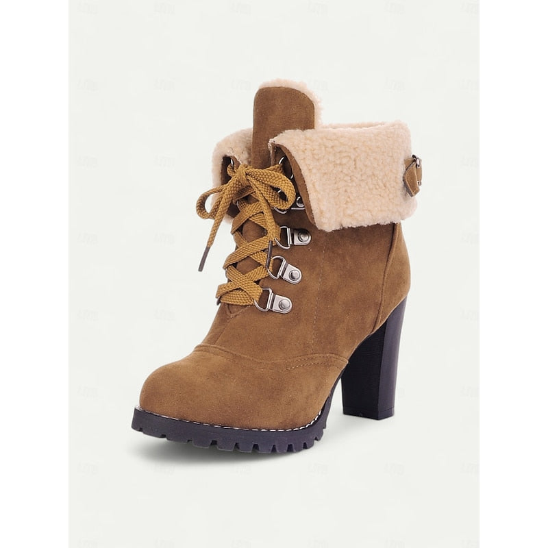 Ingram | Fur-Trimmed Lace-Up Winter Boots