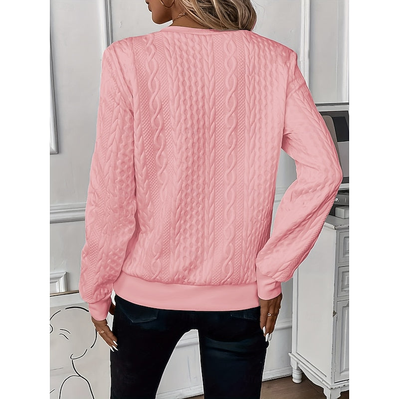 Rosanna | Cable-Textured Quarter-Zip Top