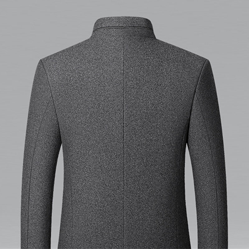 Gregory | Refined Stand-Collar Overcoat