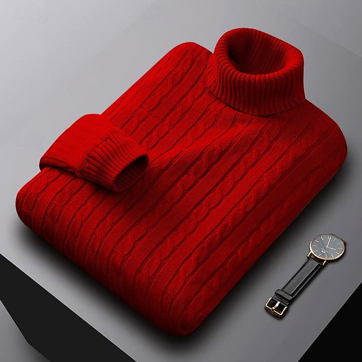 Rhys | Cable Knit Turtleneck Sweater