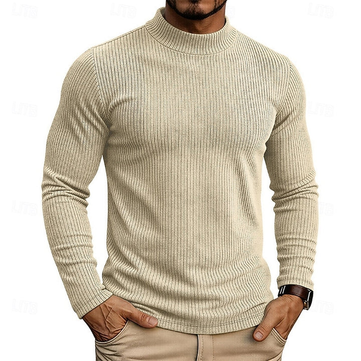Callahan | Ribbed Mock-Neck Top