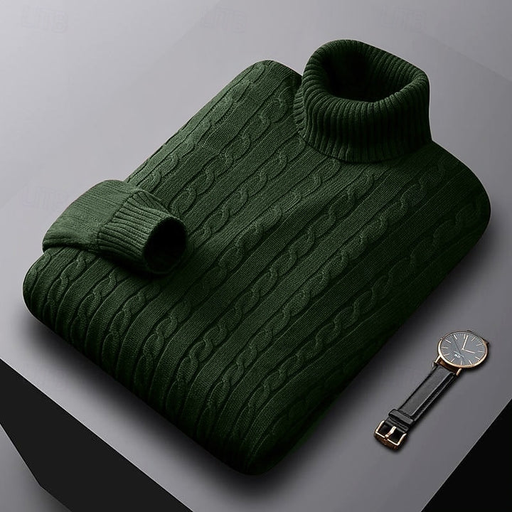 Rhys | Cable Knit Turtleneck Sweater
