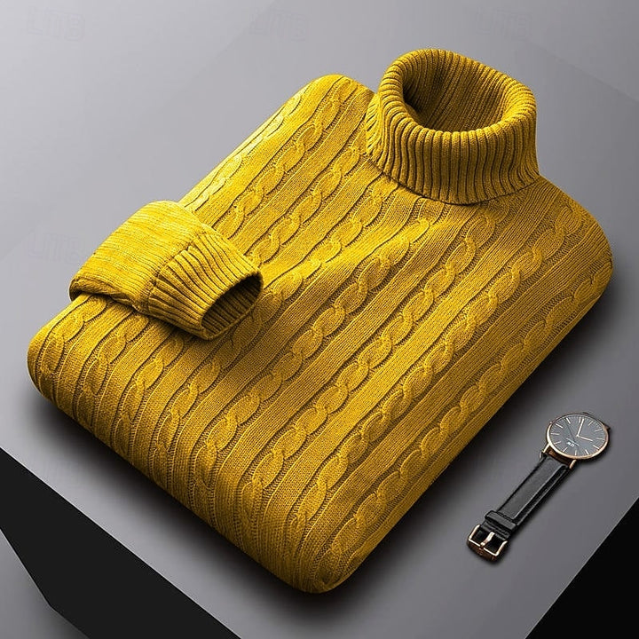 Rhys | Cable Knit Turtleneck Sweater