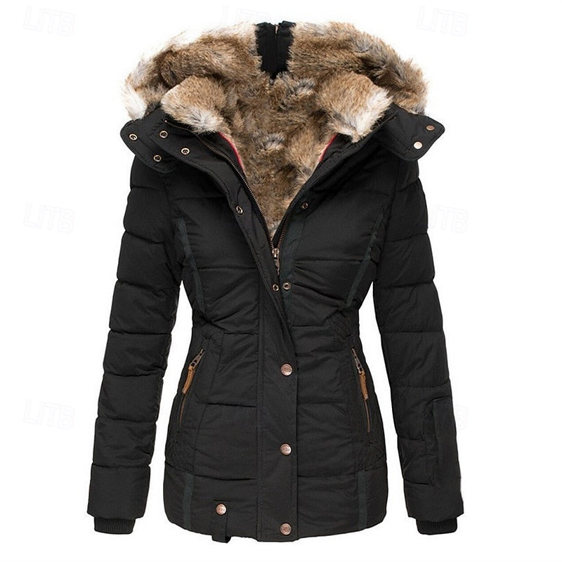 Gloria | Fur-Trimmed Hooded Winter Jacket