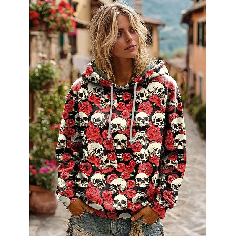 Dahlia | Skull Statement Halloween Hoodie