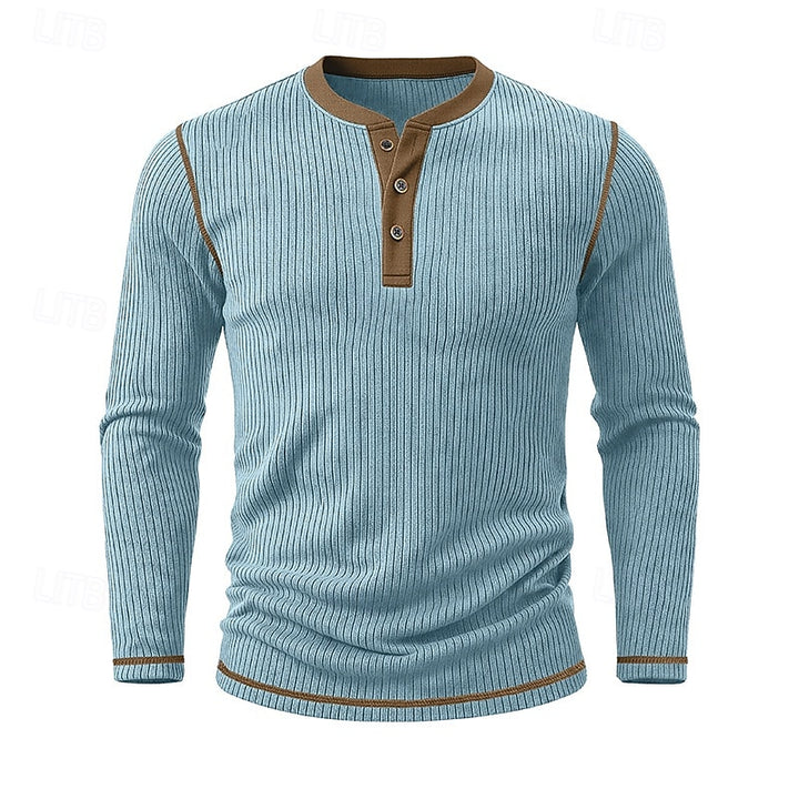 Jared | Ribbed Henley Shirt