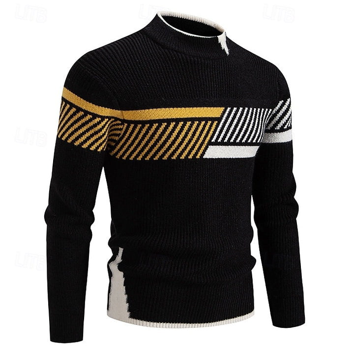 Cormac | Textured Colour-Block Sweater