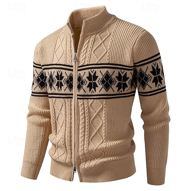 Byron | Fair Isle Zip Cardigan