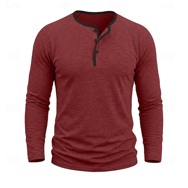 Owen | Classic Button Henley Shirt