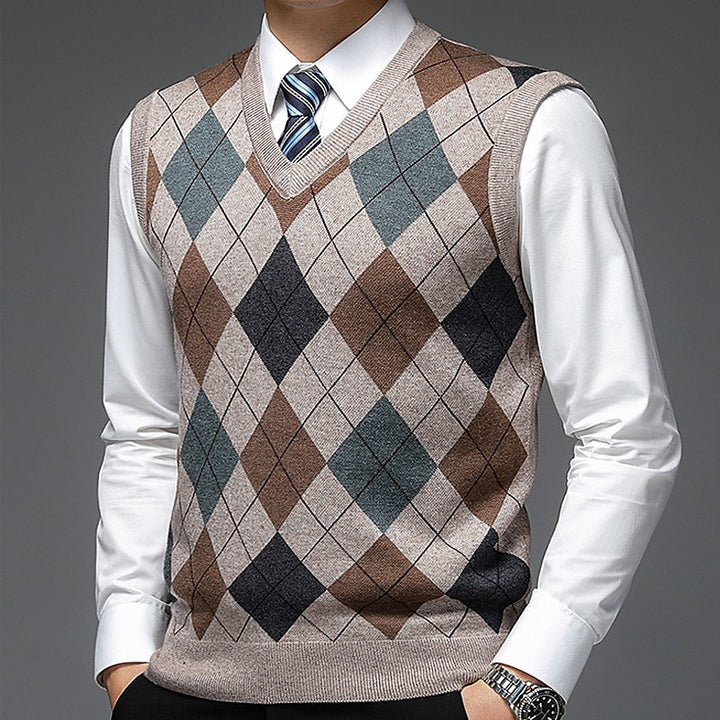 Bernard | Argyle V-Neck Sweater Vest