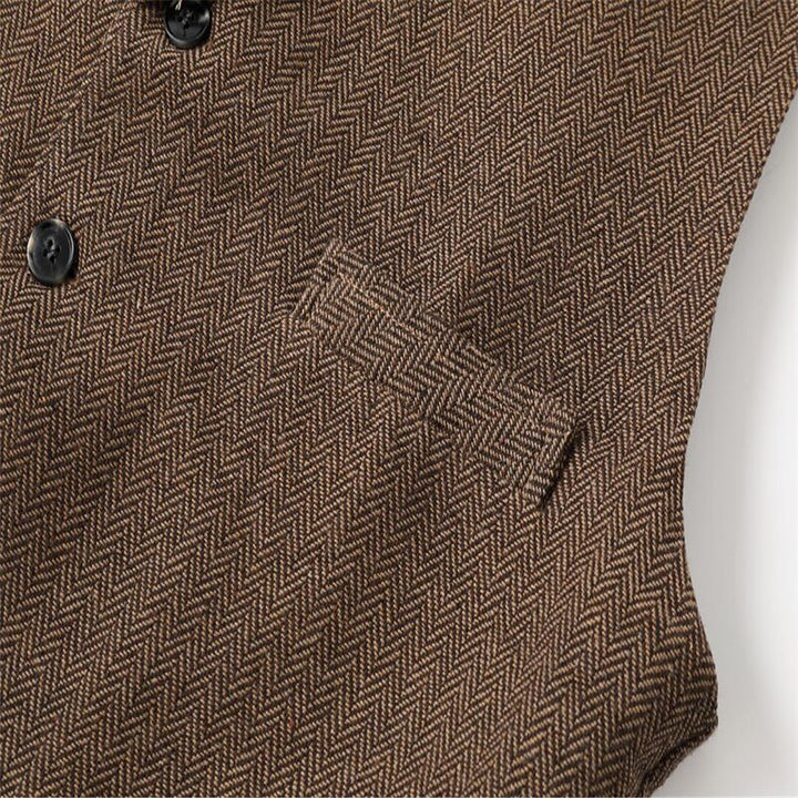 Gerard | Herringbone Tailored Waistcoat