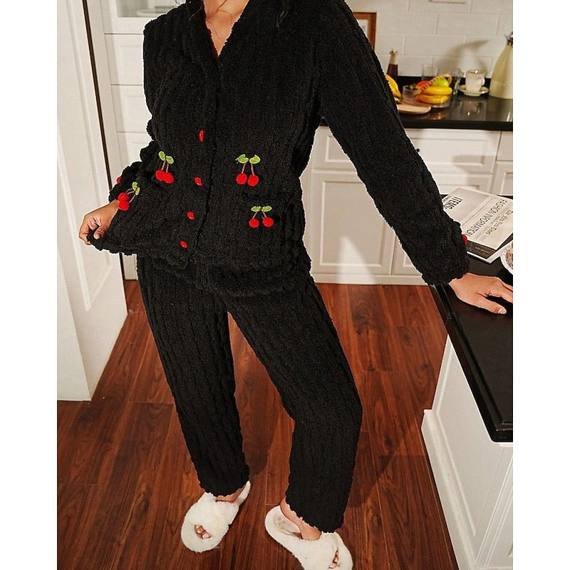 Maribel | Cozy Cherry Two-Piece Set