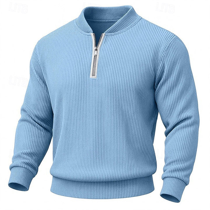 Bryson | Ribbed Quarter-Zip Pullover
