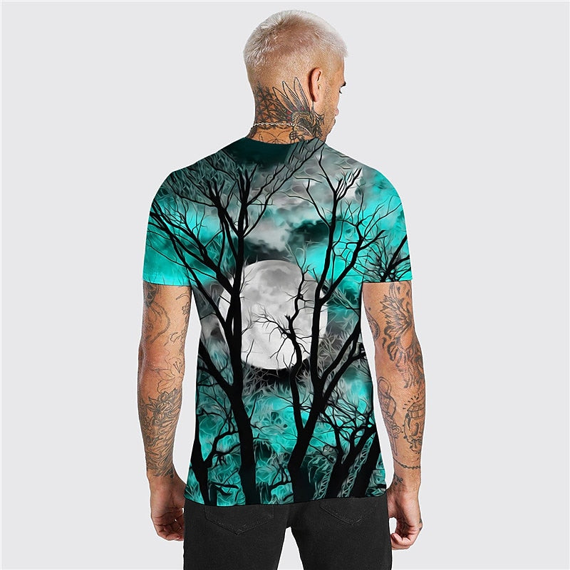 Jonah | Halloween Moon Graphic Crew Neck T-Shirt