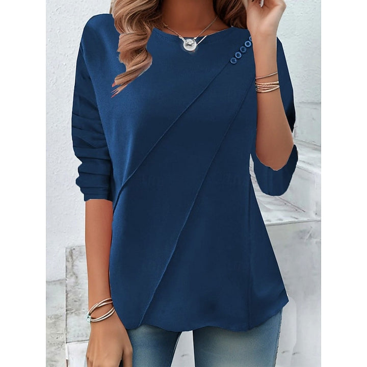 Miranda | Draped Button-Detail Top