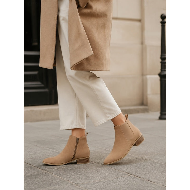 Vivienne | Pointed-Toe Block Heel Ankle Boots