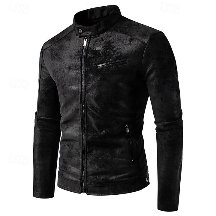 Chase | Classic Stand-Collar Biker Jacket