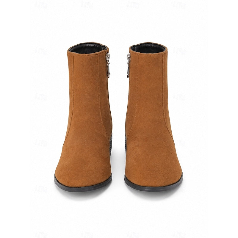 Sloane | Side-Zip Block Heel Ankle Boots