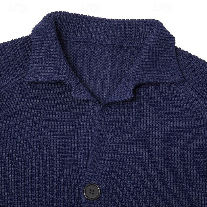 Archer | Textured Stand-Collar Cardigan