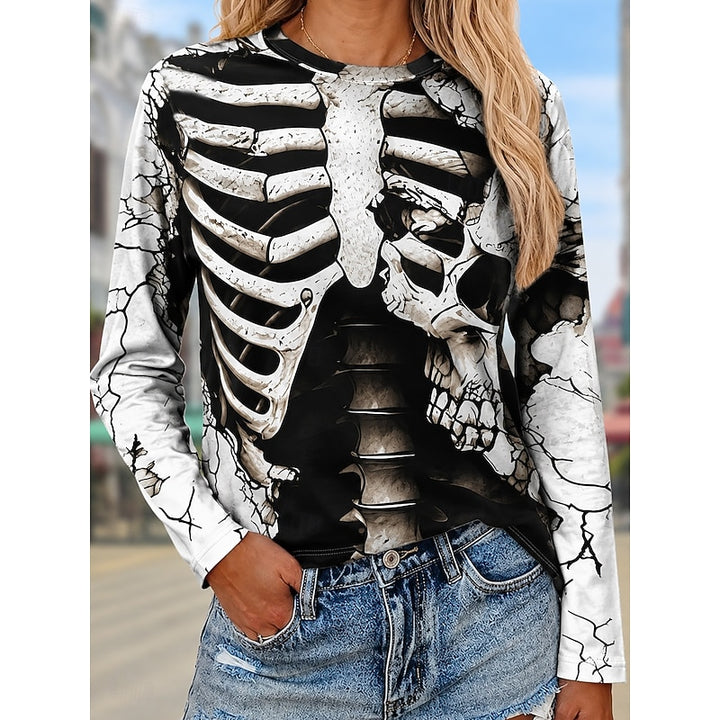 Bianca | Halloween Skeleton Long Sleeve Top