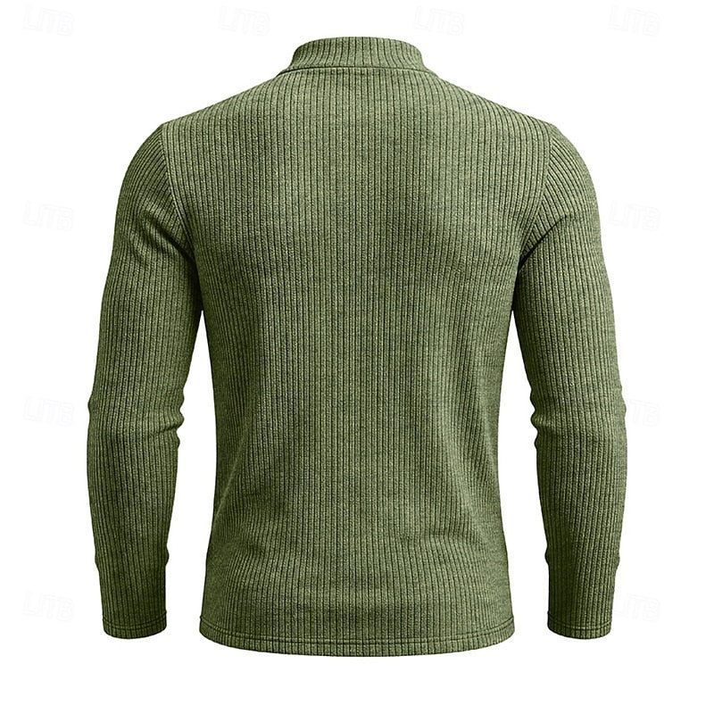 Callahan | Ribbed Mock-Neck Top