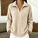 Elodie | Cozy Textured Quarter-Zip Pullover