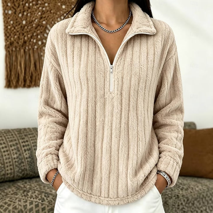 Elodie | Cozy Textured Quarter-Zip Pullover