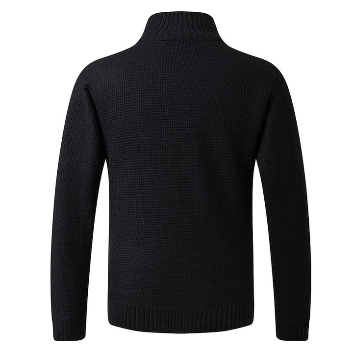 Chester | Zip-Front Stand Collar Cardigan