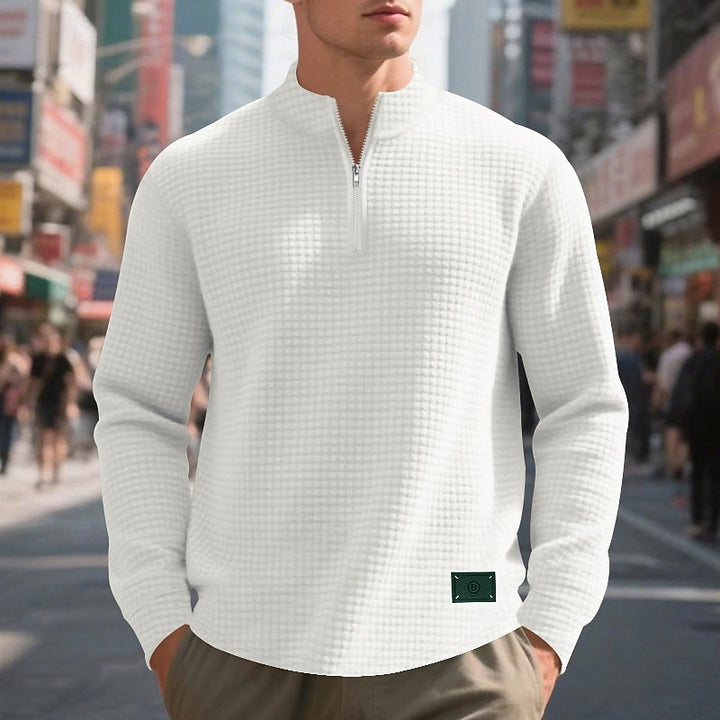 Carson | Quarter-Zip Textured Sweatshirt