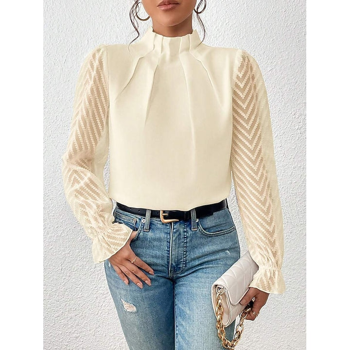 Elspeth | Elegant High-Neck Blouse