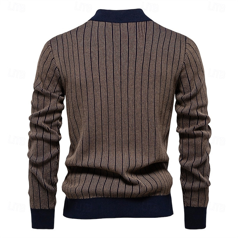 Gerard | Ribbed Mock Neck Sweater