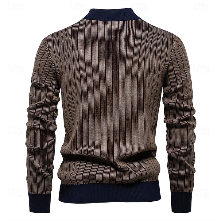 Gerard | Ribbed Mock Neck Sweater