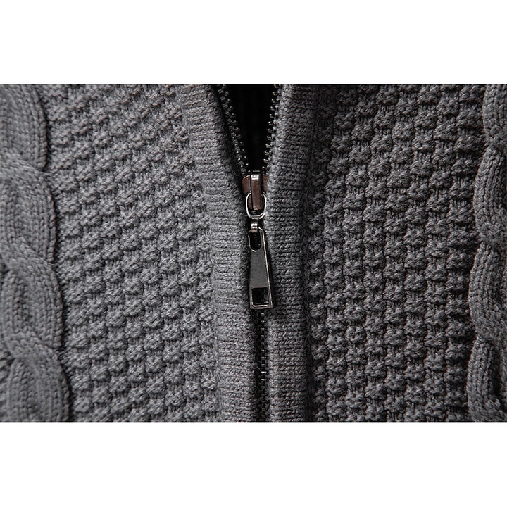 Gerard | Textured Zip-Up Cardigan