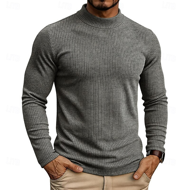 Callahan | Ribbed Mock-Neck Top