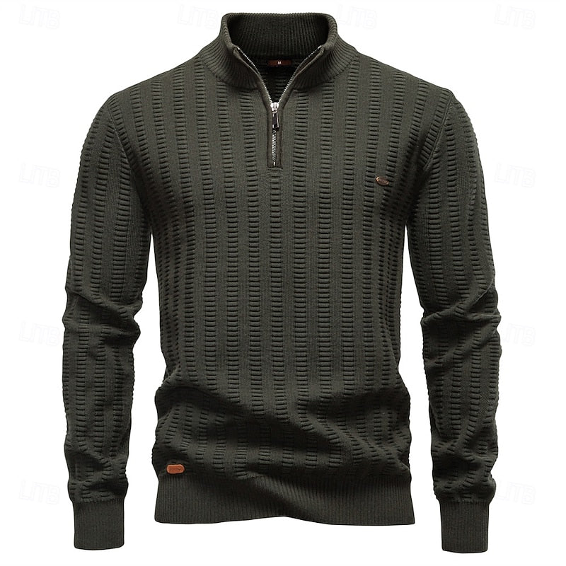 Sheldon | Textured Half-Zip Sweater