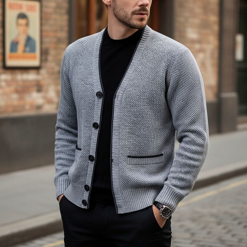 Colby | Button-Front V-Neck Cardigan