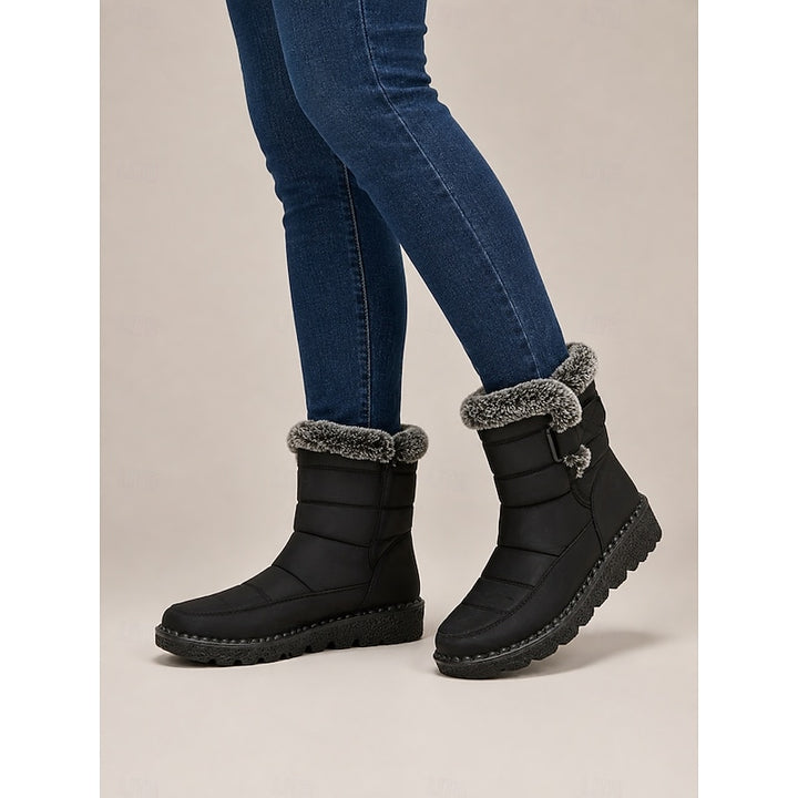 Greta | Cozy Fur-Trimmed Winter Snow Boots