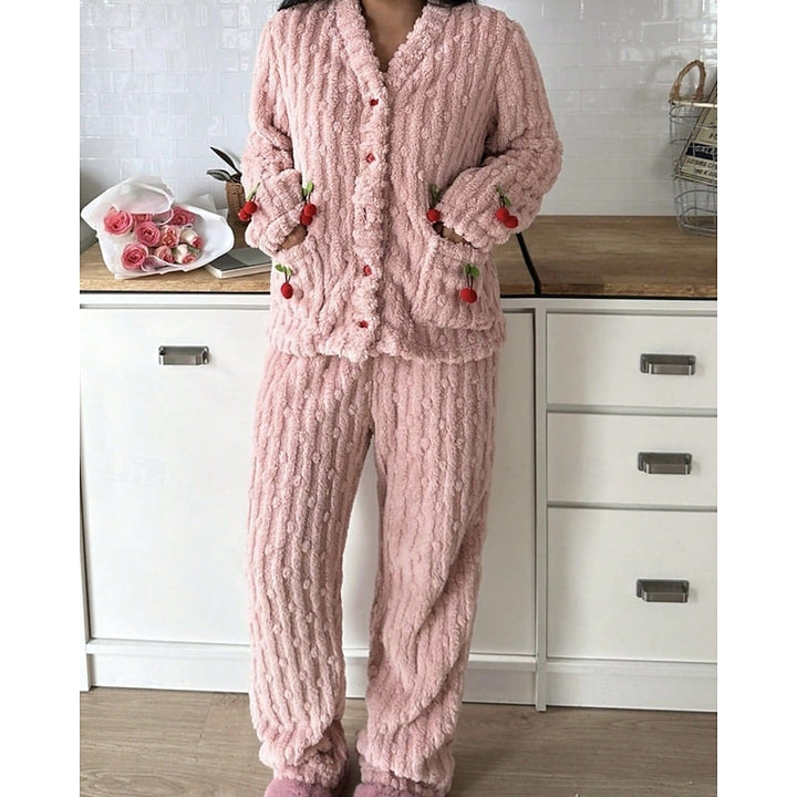 Maribel | Cozy Cherry Two-Piece Set