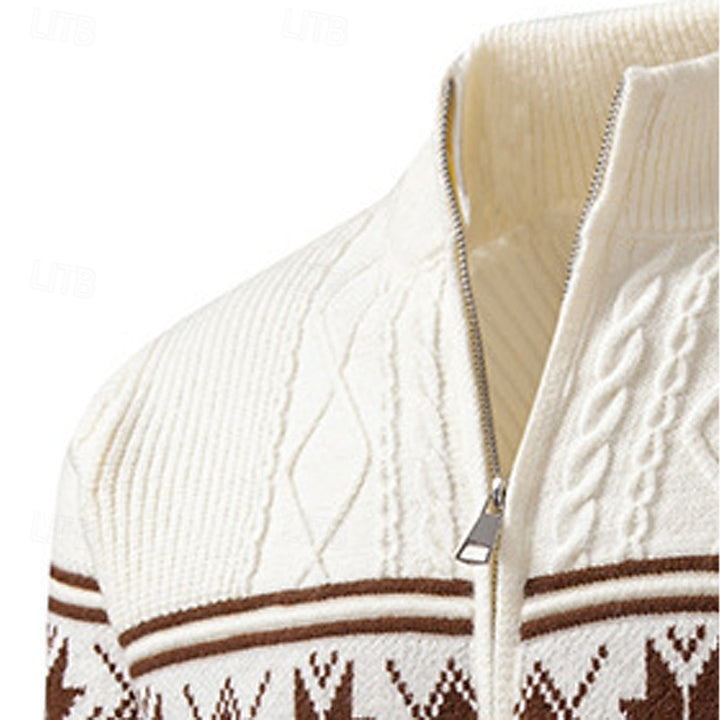 Byron | Fair Isle Zip Cardigan