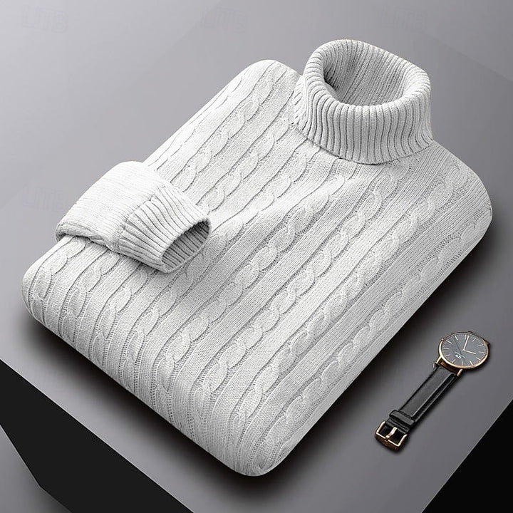 Rhys | Cable Knit Turtleneck Sweater