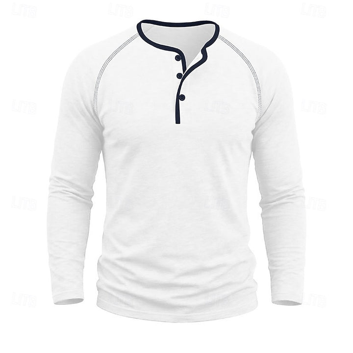 Owen | Classic Button Henley Shirt